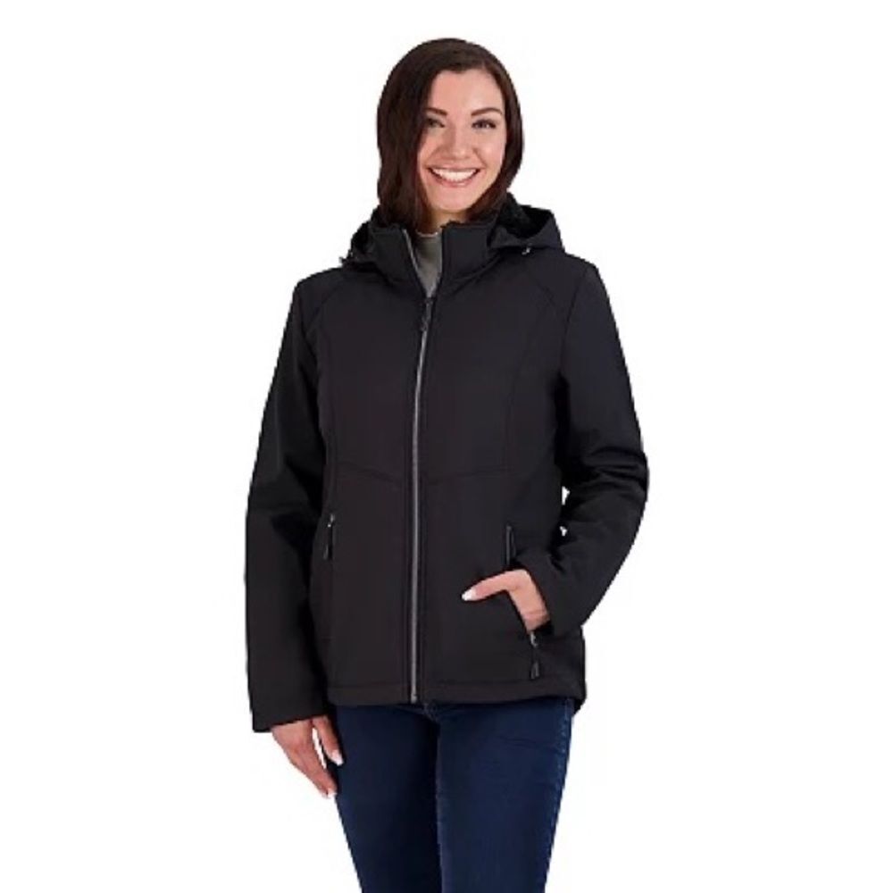 ZeroXposur Lillian Plush-Lined Soft Shell Jacket Black Snow/ski  Size S